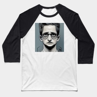 Edward Snowden | Comics style Baseball T-Shirt